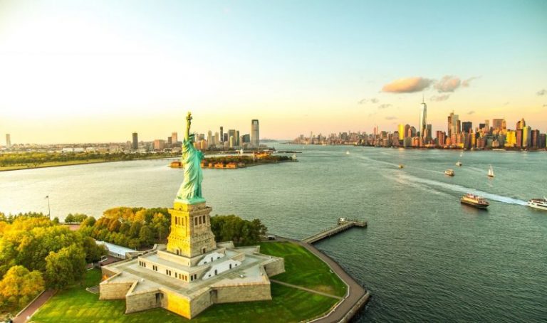 Statue Of Liberty From Drone 768x454 