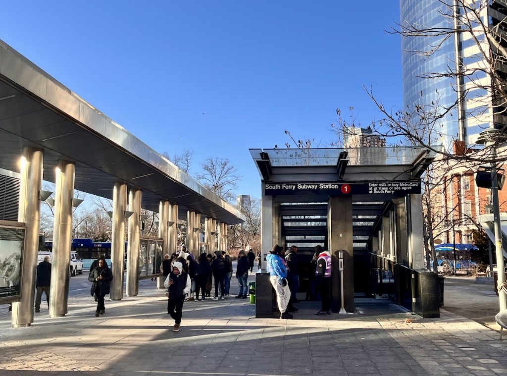 Entrance to Subway Station near Whitehall Terminal